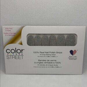 💅 3/$10 - Color Street Sparkling Silver Nail Strips - Fort Worth It